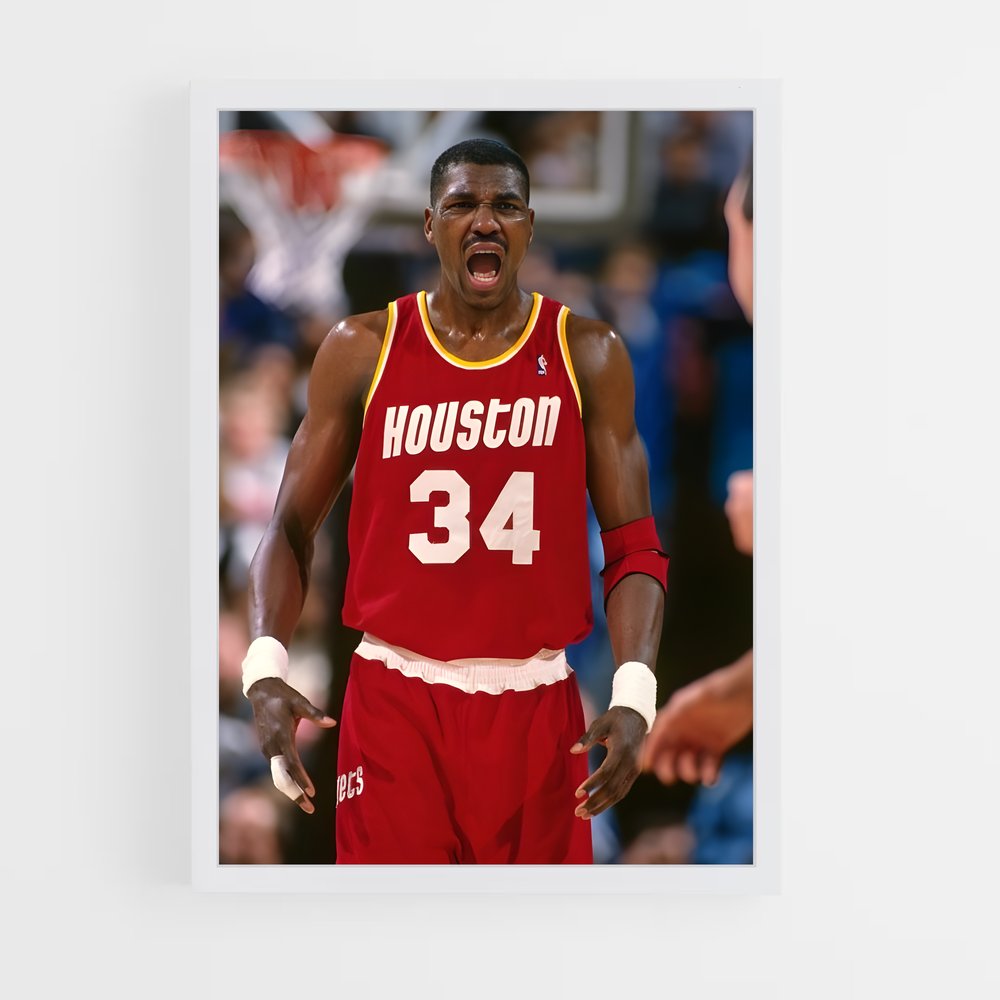 Poster Hakeem olajuwon courts – affiche Basketball (vue 3)